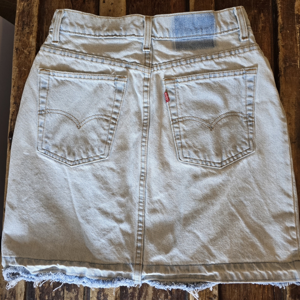 90s Vintage Levi's Light Blue Skirt Concert Country - Picture 3 of 7